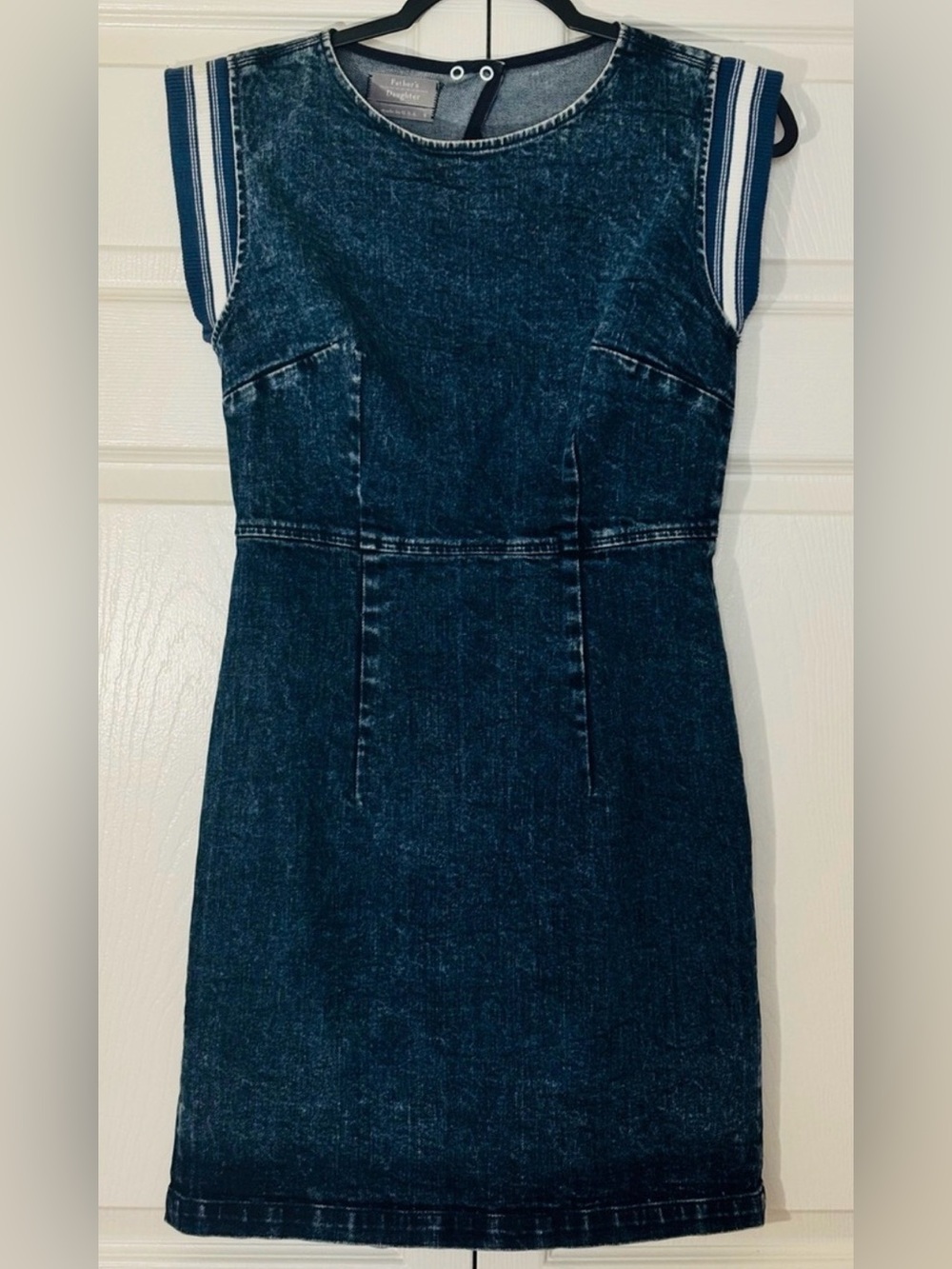 Father's Daughter Dawn  Dress Varsity Cap Sleeve
Japanese Denim Open Back S